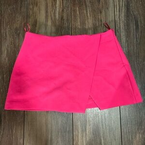 Zara Pink Asymmetrical mini skort